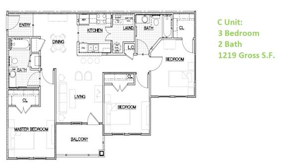 3 bed 2 bath | 1,200 Sq. Ft. at The Parker at Cone Apartments, North Carolina, 29609