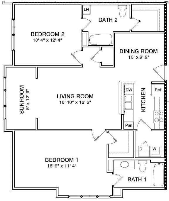 A14 Floor Plan at Marsh View Place, South Carolina, 29455