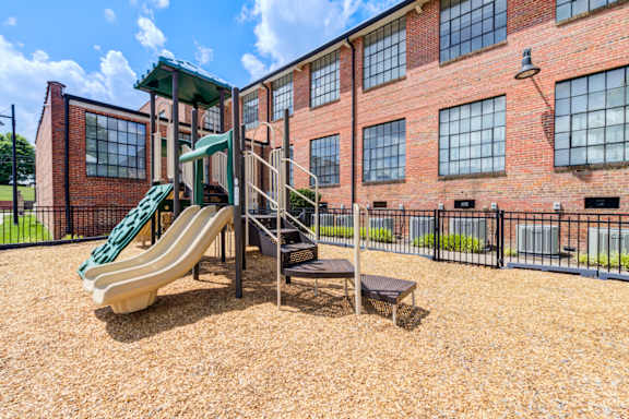 Playground with Slide at Asheboro Mill Lofts, Asheboro, North Carolina