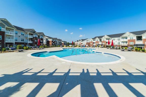 Sparkling Swimming Pool  at The Assembly Apartments, Greenville, 29611
