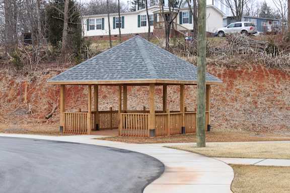 Gazebo with a Grey Roof at Willow Ridge Apartments, Morganton