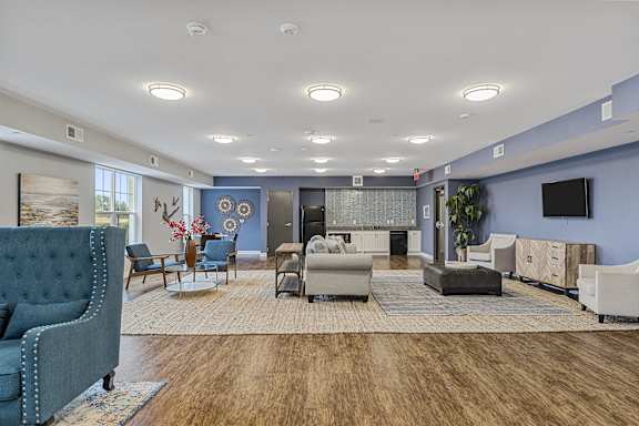 Modern Living Room with TV at Heronview, Sterling, VA 20166