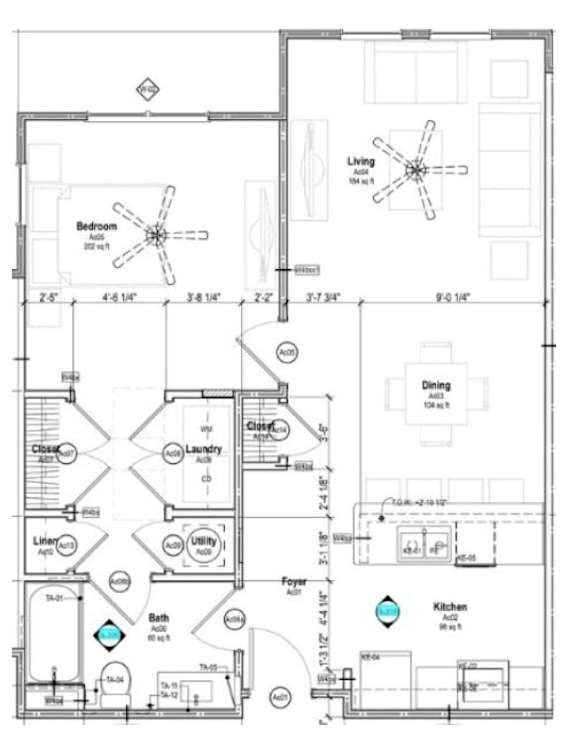 AC Floorplan at Pleasantburg Senior, Greenville, SC, 29607