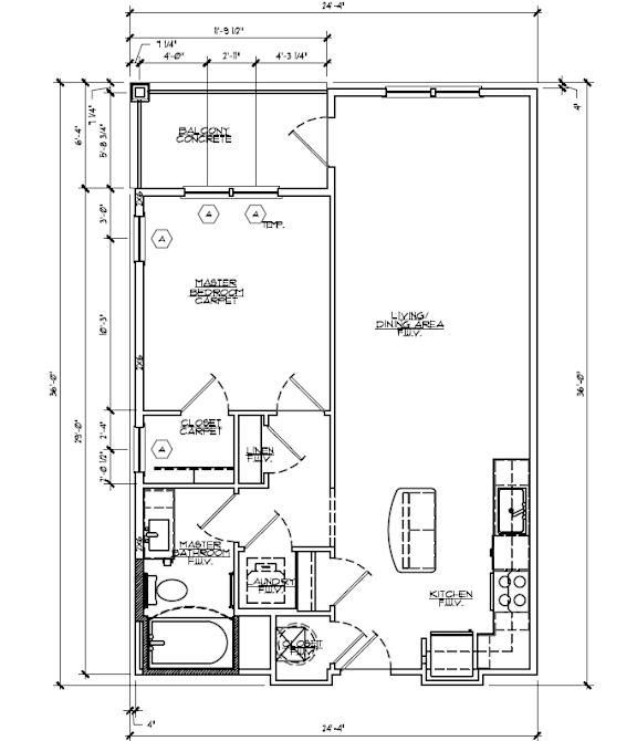1BR 1BA at Poland Hill Senior Apartments, Chantilly, VA