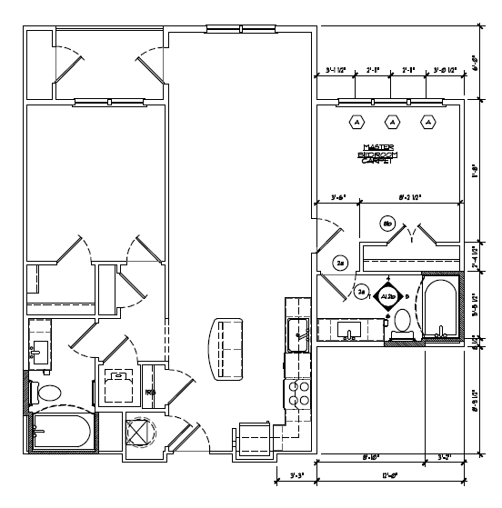 2 Bed Floor plan at Poland Hill Senior Apartments, Virginia