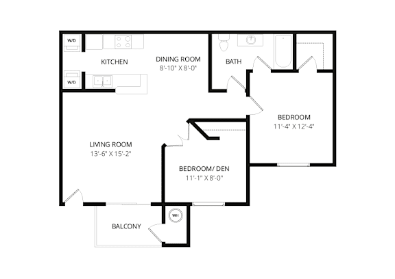 A black and white image of a floor plan for a house.