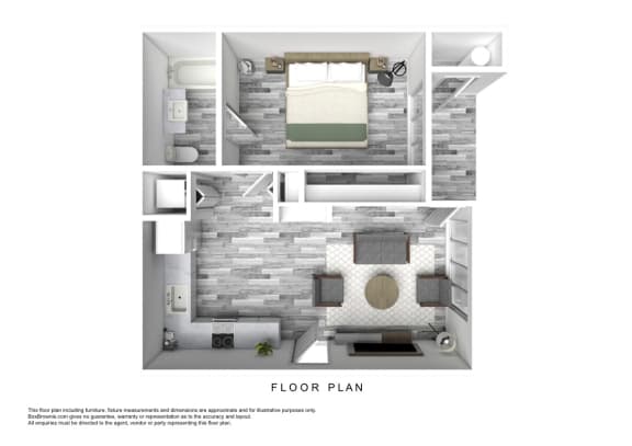 1x1 Floorplan at University West in Flagstaff
