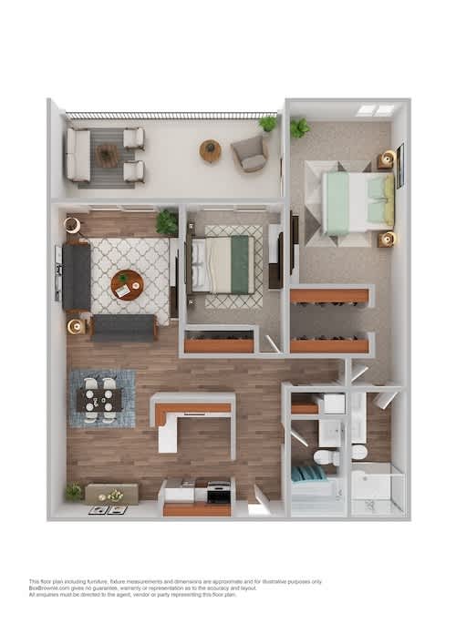2x2 1800 sqft Los Altos Towers Apartment in Albuquerque New Mexico