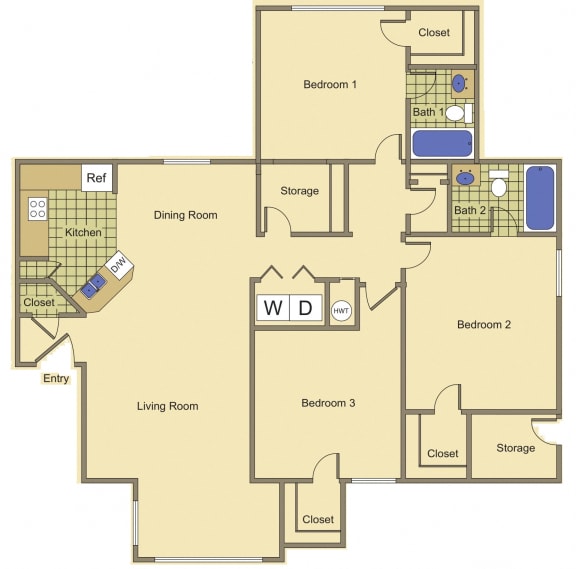 3 bedroom 2 bathroom at Bella Vita in Bullhead City, AZ