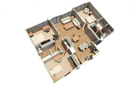 Three Bedroom Two Bathroom The Griffin at Avilla Marana Apartment Homes in Tucson Arizona