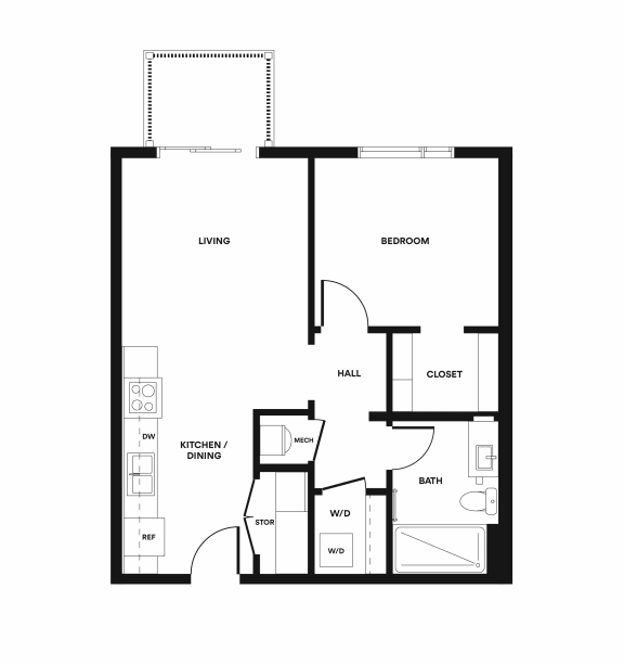 A1 Floorplan at Lucero Apartments in Phoenix