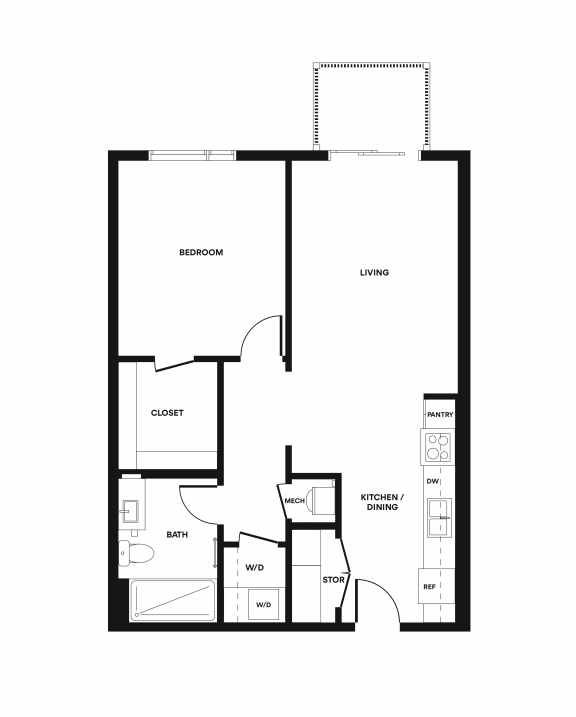 B1 Floorplan at Lucero Apartments in Phoenix