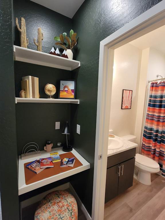 Built in Desk Area at Cabana Bridges Apartments in Tucson Arizona