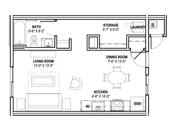 Cabana Bridges_Studio_Floorplan