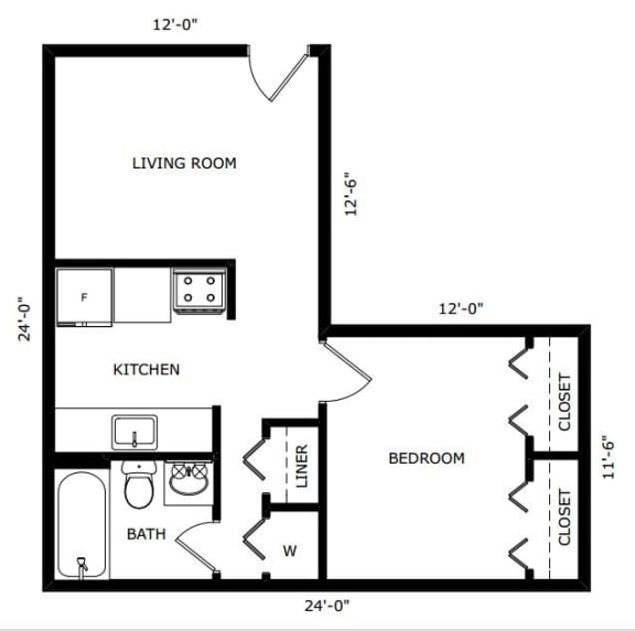 One Bedroom One  Bath