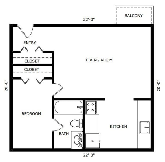 One Bedroom One Bath