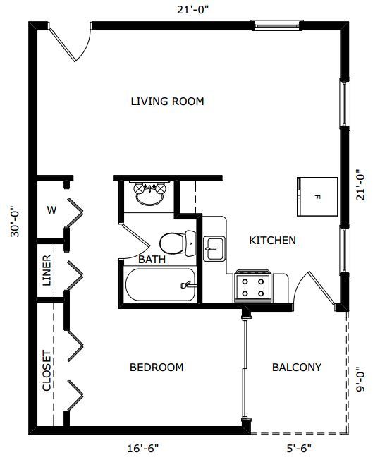 One Bedroom One Bath