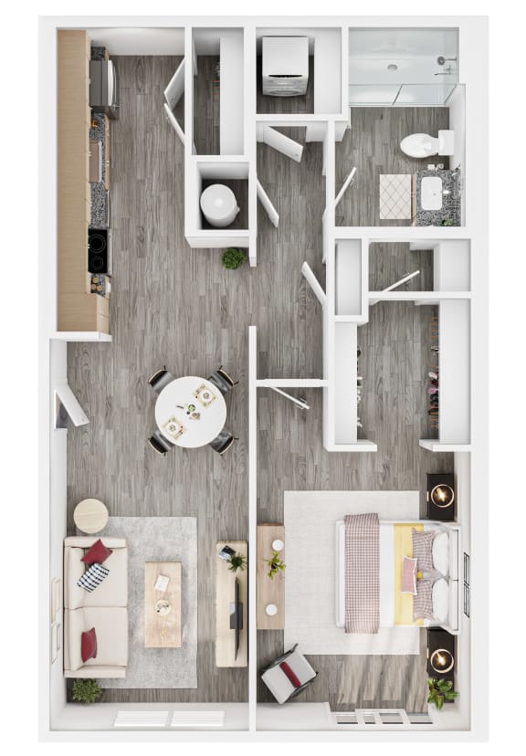 Lucero Apartments B5 Two bedroom floorplan in Phoenix