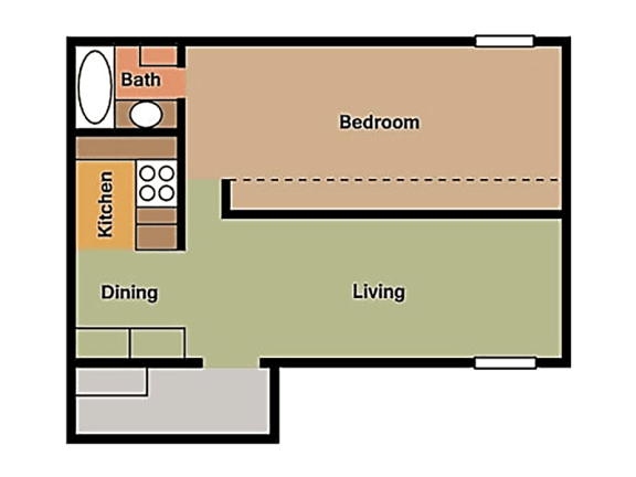 One Bedroom One Bath