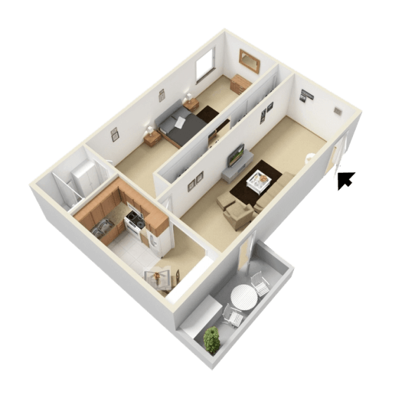 One Bedroom One Bath