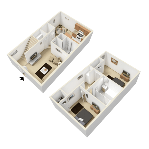 Two Bedroom One and a Half Bath