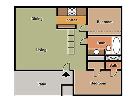 Two Bedroom Two Bath