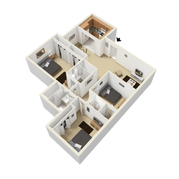 Three Bedroom Two Bath