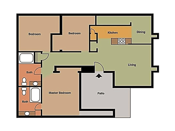 Three Bedroom Two Bath