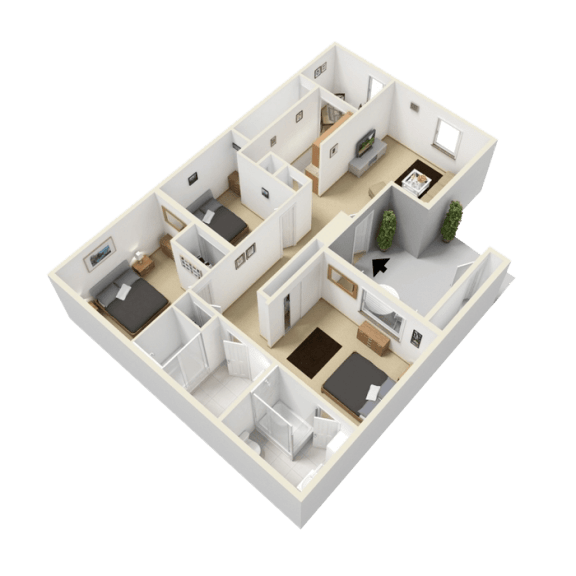 Three Bedroom Two Bath