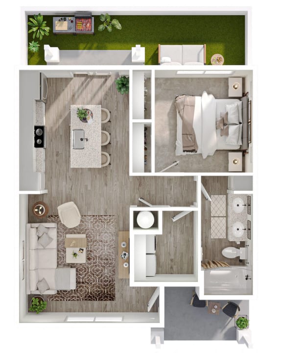 Pique Residences A1_D5 One Bedroom Floorplan