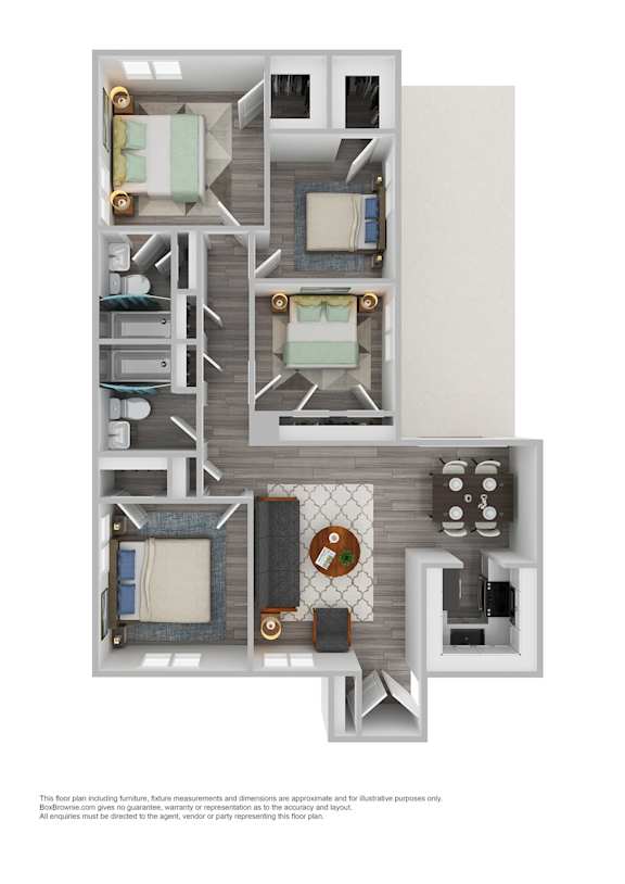 Four Bedroom Floorplan at Villa Esperanza
