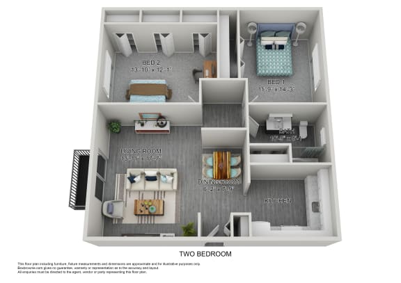 2 Bedroom Layout 2 Bedroom Layout at BAY SHORE APARTMENTS, EAST HAVEN, 06512