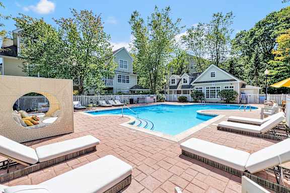 Pool Side Relaxing Area With Sundeck at Ardenwood Apartments, Connecticut, 06473
