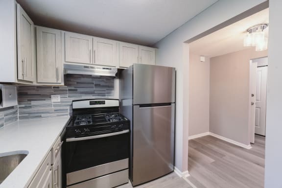 kitchen with stainless steel appliances  at BAY SHORE APARTMENTS, Connecticut, 06512