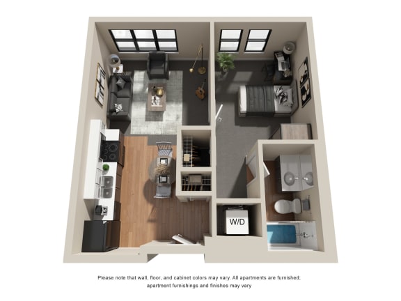 a one bedroom floor plan without roommates