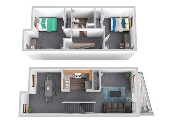 2 bedroom floor plan  the edge at 450  apartments