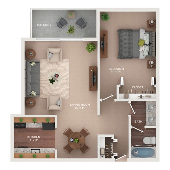 a floor plan of a house with a bedroom and a living room