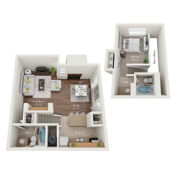 the alcove troy apartments 1 bed floor plan