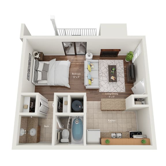 the alcove troy apartments studio floor plan