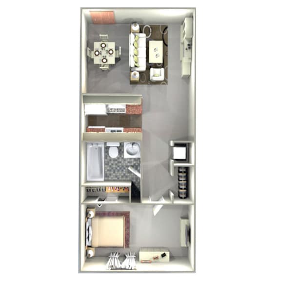 A 3D image of a dollhouse interior.