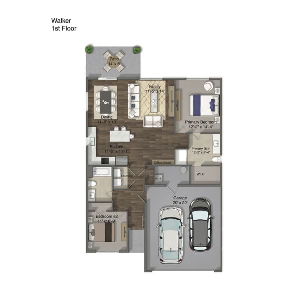 bedroom floor plan | the residences at sawmill park