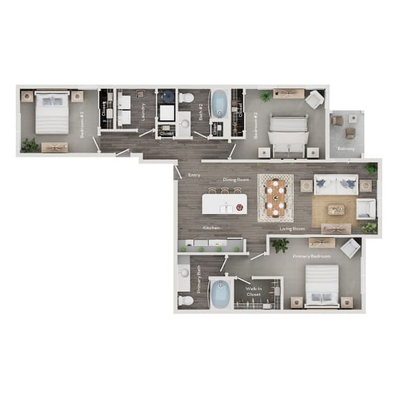 a floor plan of 3 bedroom 2100 sq ft
