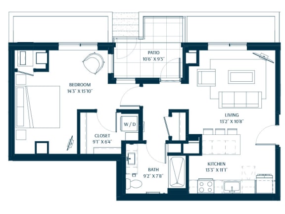 Forte on the Park Minneapolis A8 Floor Plan
