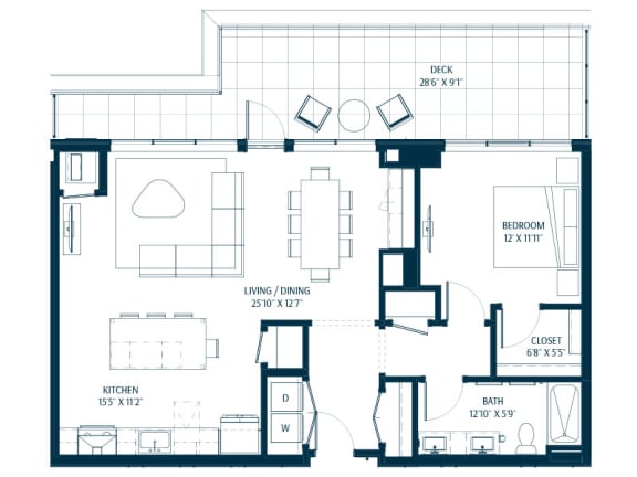 Forte on the Park Minneapolis AP3 Penthouse Floor Plan