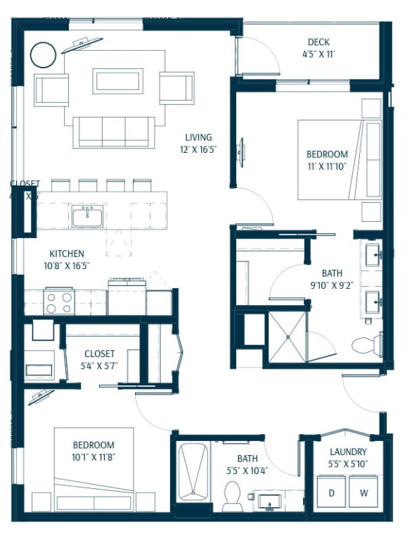 Forte on the Park Minneapolis C1 Floor Plan