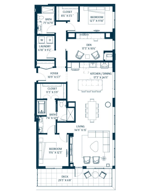 Forte on the Park Minneapolis CP11 Penthouse Floor Plan