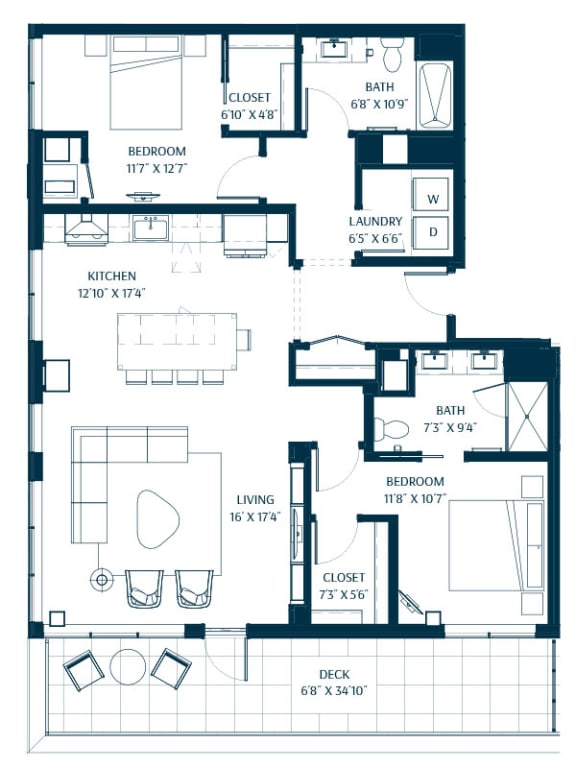 Forte on the Park Minneapolis CP7 Penthouse Floor Plan