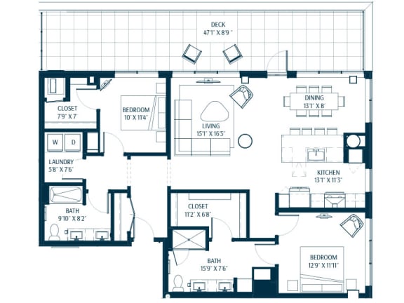 Forte on the Park Minneapolis CP8 Penthouse Floor Plan
