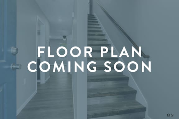 Floor Plan  A staircase in a house with a sign that says &quot;Floor Plan Coming Soon&quot;.