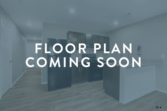 A room with a floor plan coming soon message.